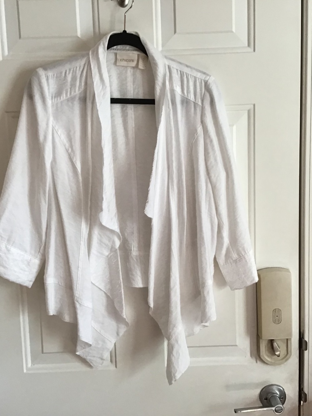 Chico’s unstructured white topper